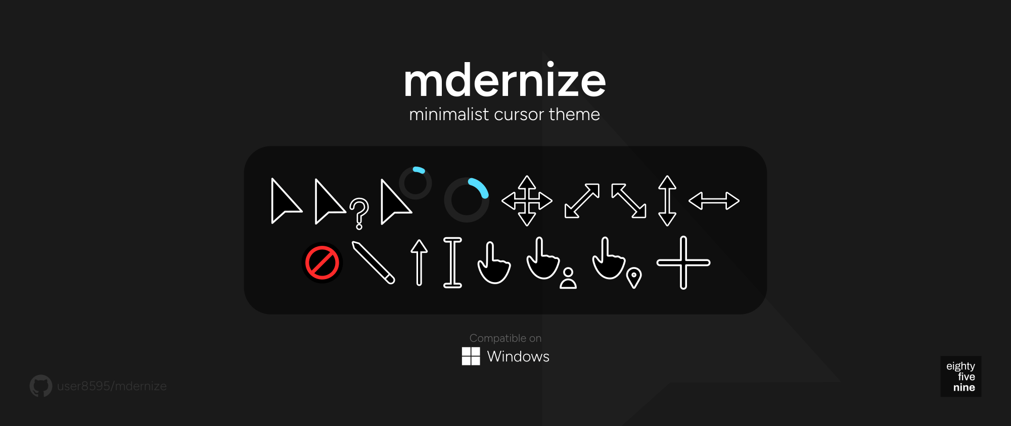 A minimalist cursor with a focus of usability.